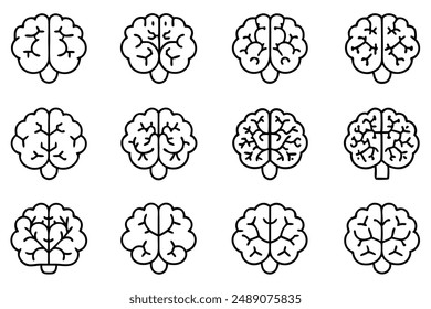 Brain Technology Hand Drawing Line Art