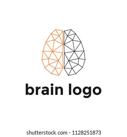 brain technology logo design concept