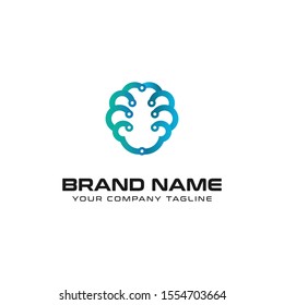 Brain Technology Logo Design Vector Template for Company