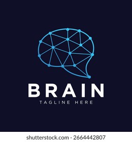brain technology logo designs concept, techno brain logo template