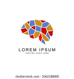brain technology logo template