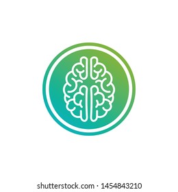 brain and technology logo template