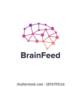 Brain technology logo template, brain connection logo vector icon. digital brain. brain hub logo design.