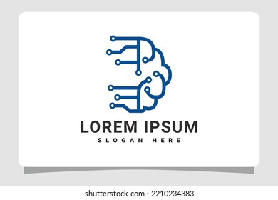 Brain Technology Logo Template Design Inspiration