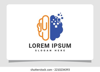Brain Technology Logo Template Design Inspiration