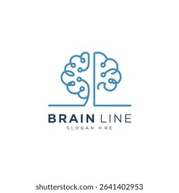 Brain technology logo template, Digital abstract logos for creative innovation. digital brain. brain hub logo design. brain connection logo vector icon