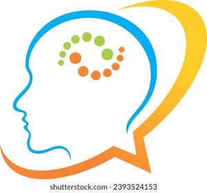 brain technology media icon logo