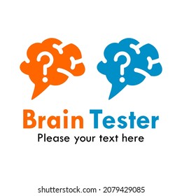 Brain tester logo template illustration