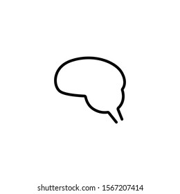 Brain thin icon in trendy flat style isolated on white background. Symbol for your web site design, logo, app, UI. Vector illustration, EPS