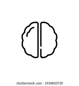 Brain thin icon in trendy flat style isolated on white background. Symbol for your web site design, logo, app, UI. Vector illustration, EPS