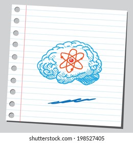 Brain think about science