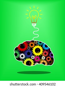 The brain is thinking, creative ideas.