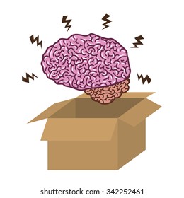 brain thinking design, vector illustration eps10 graphic 