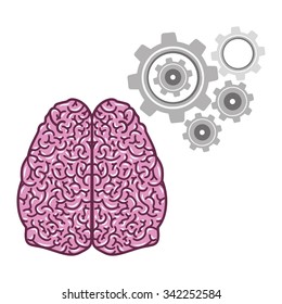 brain thinking design, vector illustration eps10 graphic 