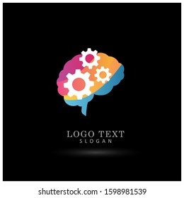 Brain Thinking Logo. Symbol & Icon Vector Template.