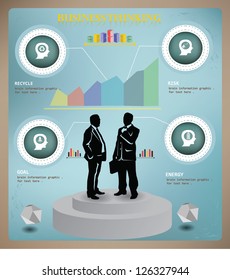 Brain thinking,business concept,info graphics,vector