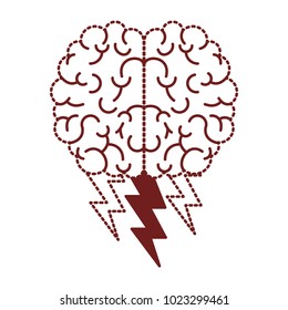 brain with thunders icon