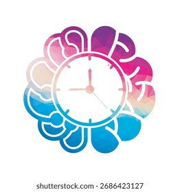 Plantilla de diseño de logotipos de Brain Time, Diseño de elementos, Diseño de Vectores