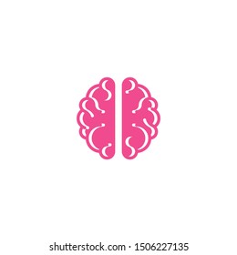 Brain top view. Vector icon template