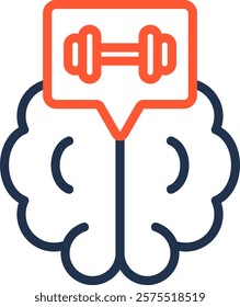 Brain Training Icon Color Line Vector Illustration