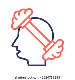 Elemento De Ícone De Treinamento Cerebral Para Design