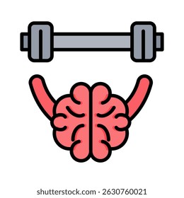 Elemento de icono de entrenamiento cerebral para el diseño