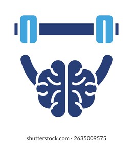 Elemento de icono de entrenamiento cerebral para el diseño