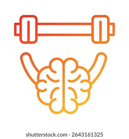 Elemento de ícone de treinamento cerebral para design