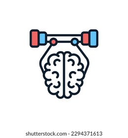 Icono de entrenamiento cerebral en vector. Ilustración