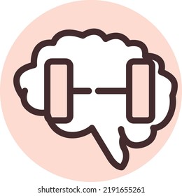 Brain training, illustration, vector on a white background.