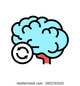 brain transplant color icon vector. brain transplant sign. isolated symbol illustration