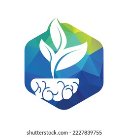 Diseño del logotipo "Grow Tree Grow". Árbol Creciendo Dentro Del Icono Del Cerebro.