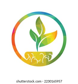 Diseño del logotipo "Grow Tree Grow". Árbol Creciendo Dentro Del Icono Del Cerebro.