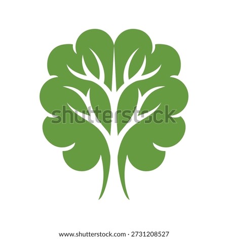 Brain Tree Growth Logo vector icon template