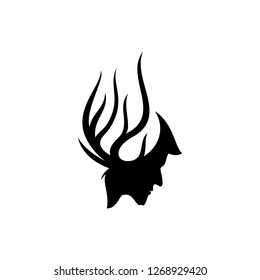 Brain with Tree Logo Design Concept, People Head with Tree Logo - Vector Illustration - Vector
