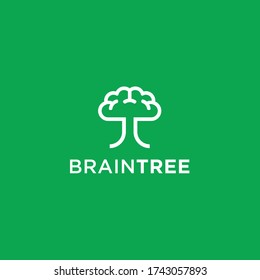 brain tree logo. brain icon