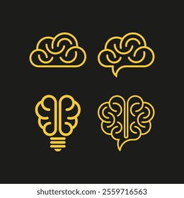 Brain trendy artwork charming abstract vector illustration colorful useable design.eps