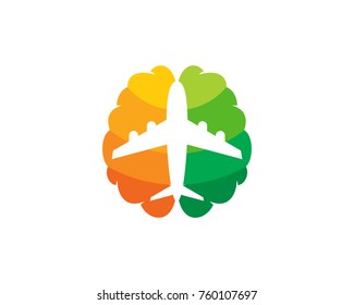 Brain Trip Icon Logo Design Element