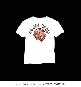 Brain T-shirt design vector files.