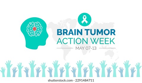 Hintergrund der Brain Tumor Action Week oder Bannerdesign-Vorlage gefeiert in Mai