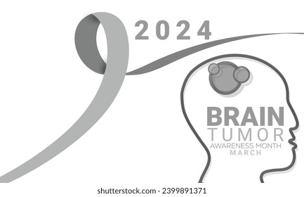 Brain Tumor Awareness Month.  background, banner, card, poster, template. Vector illustration.