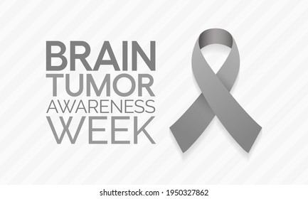 Brain Tumor awareness week is observed each year in May. it is an overgrowth of cells in the brain that forms masses called tumors. They can disrupt the way body works. Vector illustration.