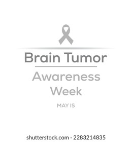 La semana de concientización del Tumor Cerebro se observa cada año en Mayo.patrón de diseño de banner Ilustración vectorial.