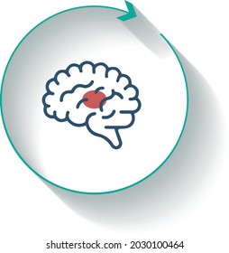 Brain Tumor Treatment Icon Vector Design