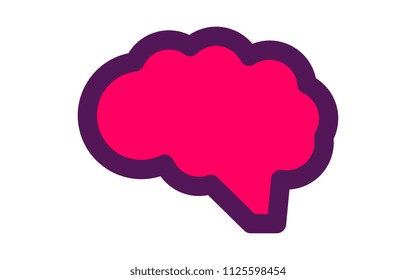 brain, two color icon