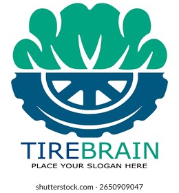Brain and tyre vector template design