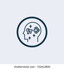 Brain unlock icon