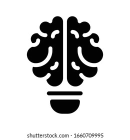 icono de color de glifo vector del cerebro 