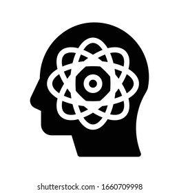 icono de color de glifo vector del cerebro 
