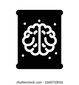 brain vector glyph color icon 